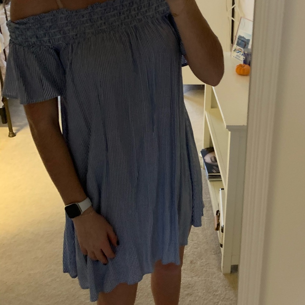 Black striped dress